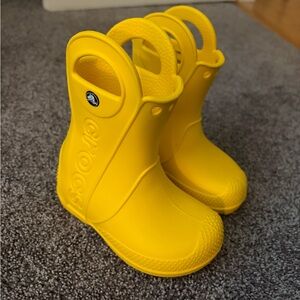 CROCS Kids Bright Yellow Rain Boots